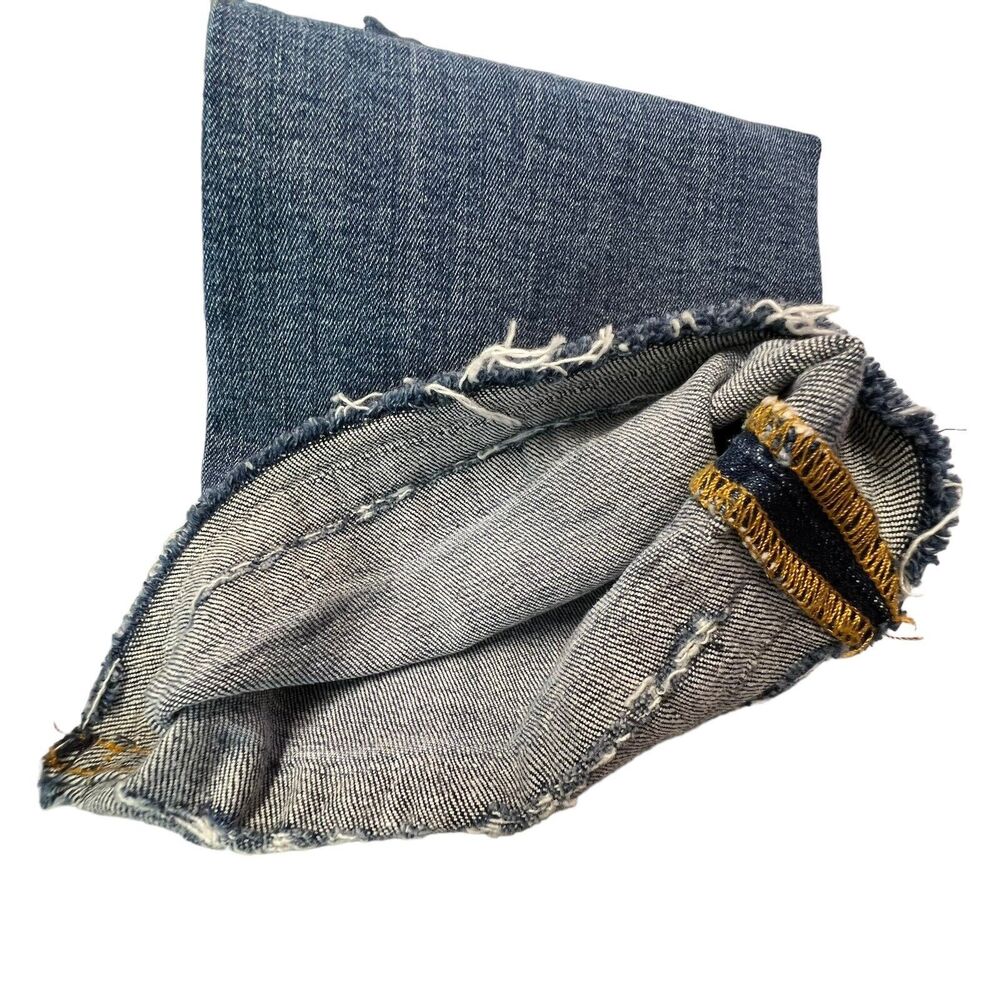 Zara Premium Denim Women's Size 2 Raw Hem Stitch Detail Jeans Mid Rise - Picture 9 of 16